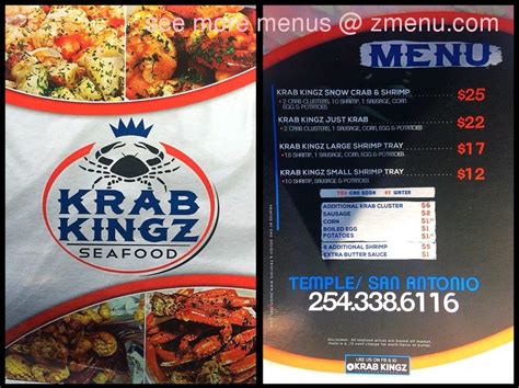 Online Menu of Krab Kingz San Antonio Restaurant, San Antonio, Texas, 78212 - Zmenu