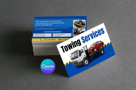 Towing Services Business Card Template - Etsy