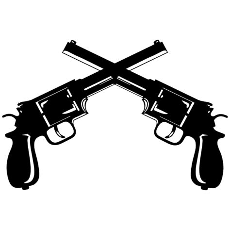 Pistol Guns Crossed Sticker