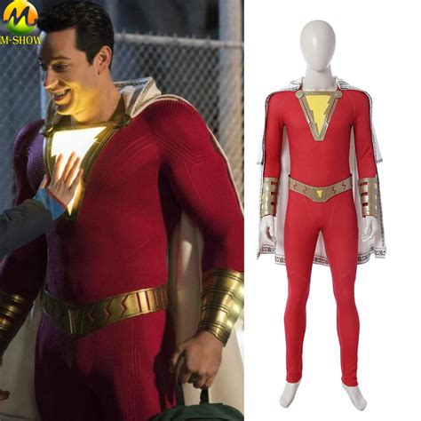 2019 Captain Marvel Shazam Cosplay Costume Shazam Cosplay Outfit ...