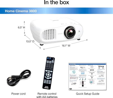 Epson Home Cinema 3800 4K PRO-UHD Projector with HDR New!!! 10343948754 | eBay