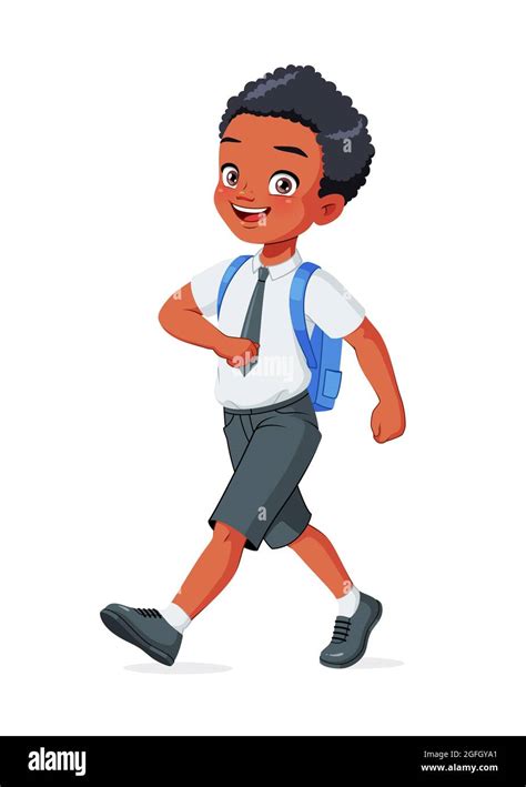 Schoolboy tie walking Stock Vector Images - Alamy