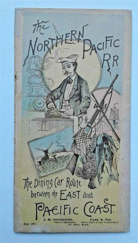 Northern Pacific Railroad Timetable and Map May 1887 | #2001985647