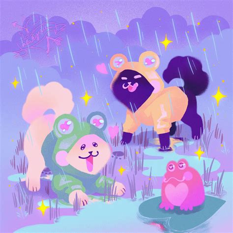 ArtStation - dogs in the rain