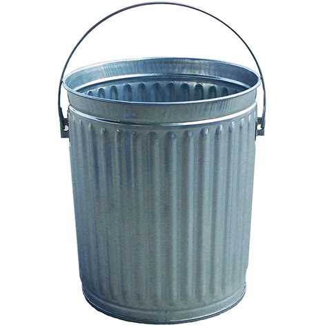 Galvanized Trash Can With Lid | 10 Gallon Trash Can