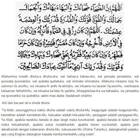 Doa Sholat Dhuha Latin Dan Terjemahannya - Kumpulan Doa