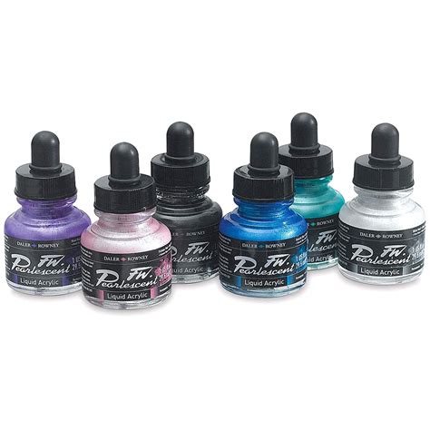 Daler-Rowney FW Pearlescent Liquid Acrylic Inks | The Ink Stone