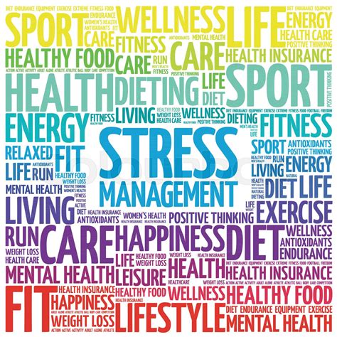 Stress Management word cloud collage | Stock vector | Colourbox