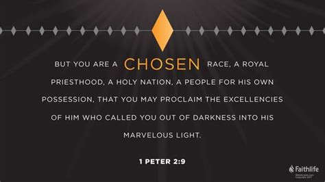 1 Peter 2:9 NIV - But you are a chosen… | Faithlife Bible