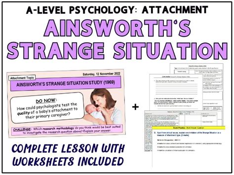 A-Level Psychology - AINSWORTH'S STRANGE SITUATION EXPERIMENT (1969 ...