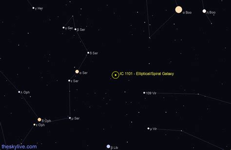 IC 1101 - Elliptical/Spiral Galaxy in | TheSkyLive.com