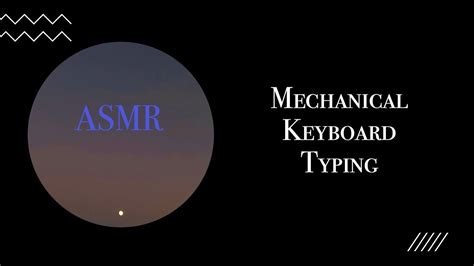 ASMR Mechanical Keyboard Typing | no talking just typing - YouTube ...