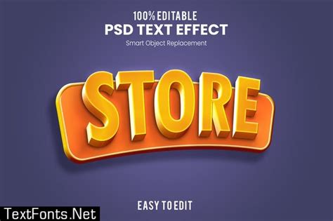 STORE- 3D Text Effect PSD W4BD6PV