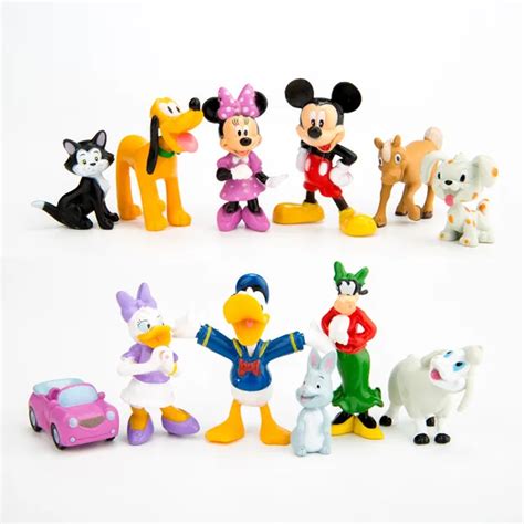 12pcs Mickey Mouse Clubhouse Minnie Daisy Goofy PVC Action Figures Pluto Donald Anime Figurines ...