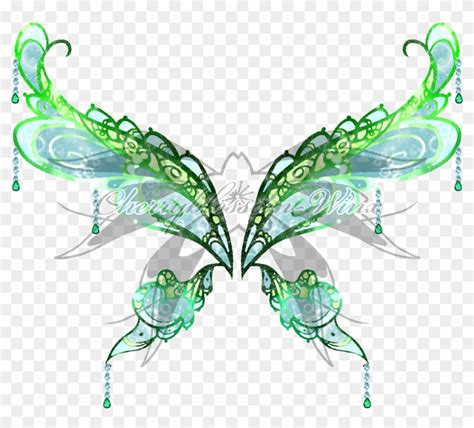 Marina Enchantix Wings By Cherryblossomwings - Anime Green Fairy Wings - Free Transparent PNG ...