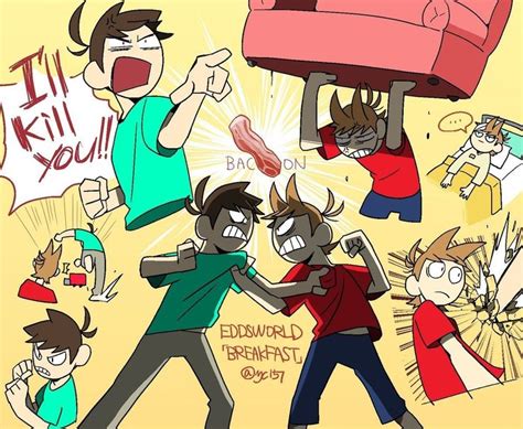 A briga do bacon | Eddsworld memes, Tomtord comic, Eddsworld comics