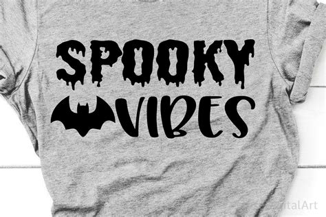 Spooky Vibes Svg, Kids Halloween Shirt Svg Files for Cricut (322880 ...