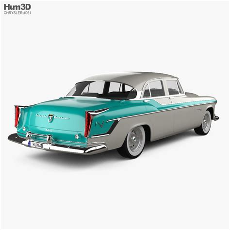 Chrysler Windsor Deluxe sedan 1956 3D model - Download Sedan on 3DModels.org