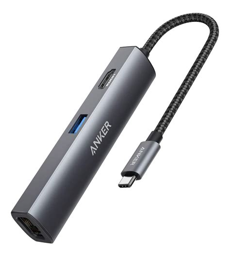 Anker Adaptador USB-C 5-en-1 con USB-C a HDMI hasta 4K, un puerto ...