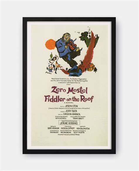 Fiddler on the Roof 1964 Theater Poster - The Curious Desk