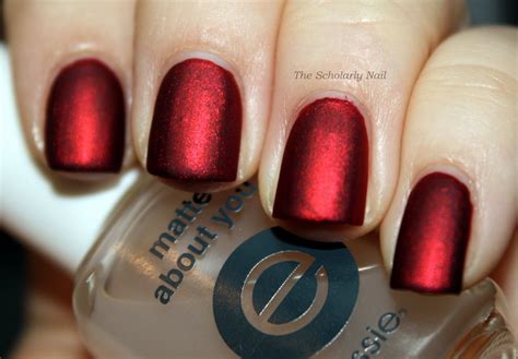 The Scholarly Nail: Kleancolor Metallic Red & Red Velvet | Velvet nails ...