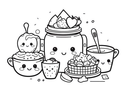 Fun Breakfast Food Coloring For Kids - Coloring Page
