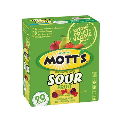 Branded Mott's Sour Fruit Snacks (0.8 oz., 90 ct.) Pack of 1 - Walmart.com - Walmart.com