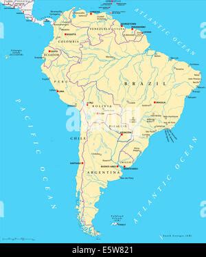 Map of Amazonas Stock Photo - Alamy