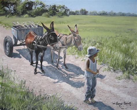 Thabo And The Donkeys by Roger Brown | African art paintings, Human ...