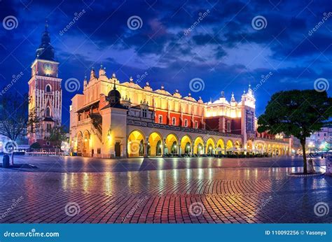 Market Square Old Town in Krakow Poland Stock Photo - Image of krakow ...