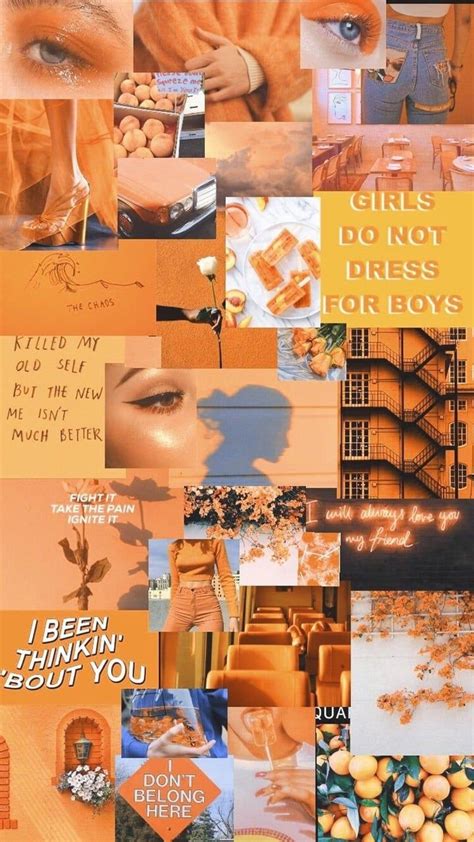 Orange photo collage | Etsy in 2021 | Iphone wallpaper yellow, Aesthetic pastel wallpaper, Edgy ...