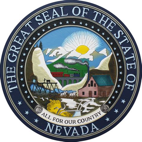 Buy Nevada State Seals official wooden plaques & podium logo emblems