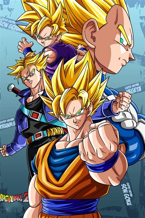 Anime Dragon Ball Z - The Super Saiyans poster in India - Silly Punter