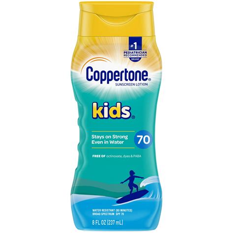 Coppertone Kids Sunscreen Water Resistant SPF 70, 8 fl oz. - Walmart ...