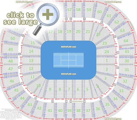 Melbourne Rod Laver Arena seat numbers detailed seating plan - MapaPlan.com