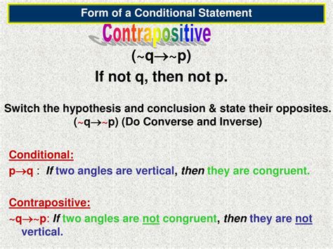 PPT - Objectives: Write the inverse and contrapositive of conditional ...