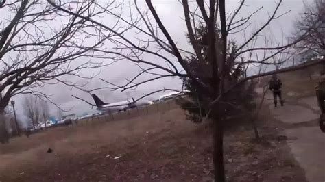 Footage of an air landing at Hostomel airport by Russian VDV paratroopers during the first days ...