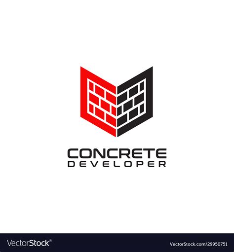 Brick and tile company logo design template Vector Image