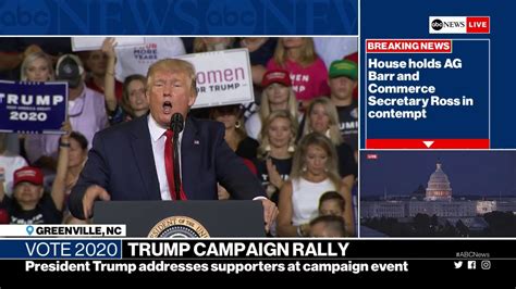 Trump 2020: The president holds campaign rally in Greenville, North ...