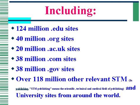 Scirus Search Engine The Range of Scientific Content