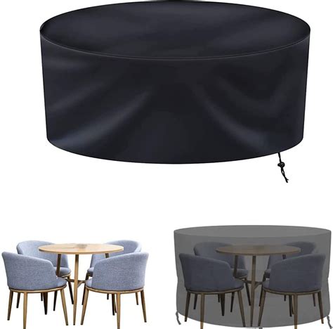 Amazon.com: Outdoor Covers for Patio Furniture Set - Round - Black ...