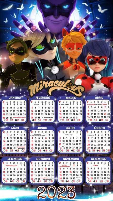 Miraculous calendar em 2023 | Desenhos para colorir ladybug ...