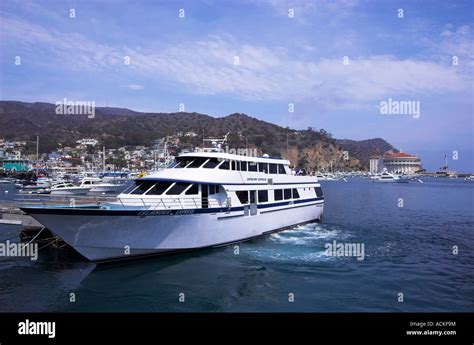 Catalina Express ferry boat in Avalon harbor, Santa Catalina Island ...