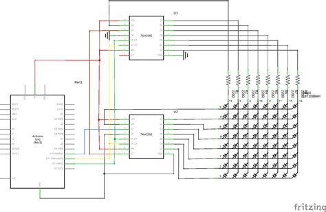 arduino | 74HC595 8x16led matrix arduino | i-Ciencias.com