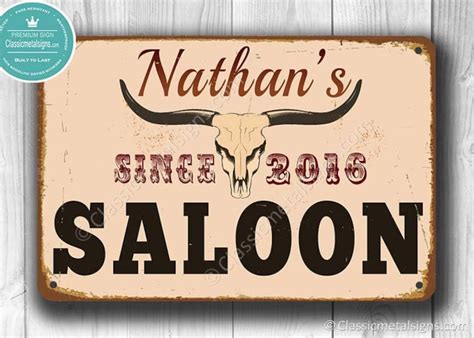 CUSTOM SALOON SIGN Customizable Saloon Signs Vintage Style - Etsy