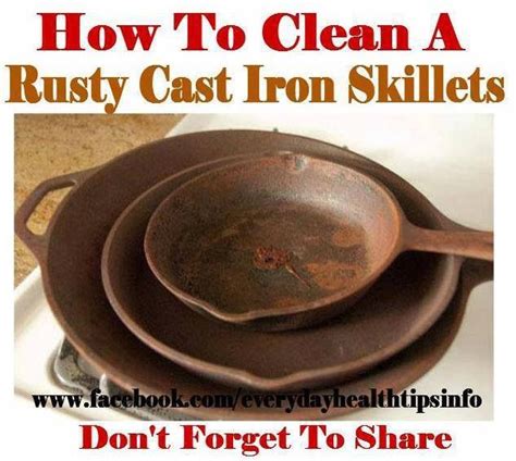 How To Clean and Season Old, Rusty Cast Iron Skillets -- What You Need ...