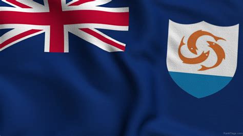 The Flag Of Anguilla Flapping With Glory And Pride