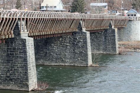 Across Roebling Bridge stock photo. Image of connecting - 149675046