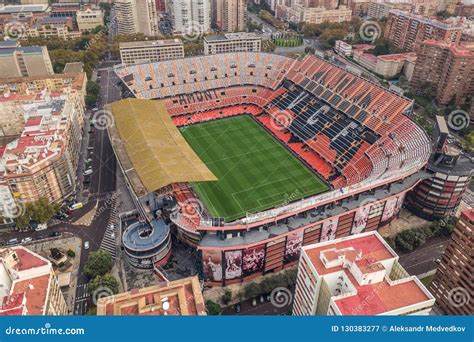 Aerial View of Mestalla Stadium Editorial Photography - Image of soccer, urban: 130383277