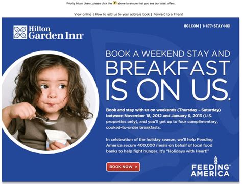 Hilton Garden Inn Breakfast is Free - 400,000 Donated Meals to Charity